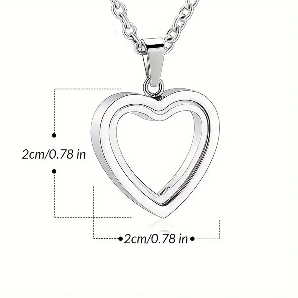 Ashes Necklace with Glass Urn Heart Necklace