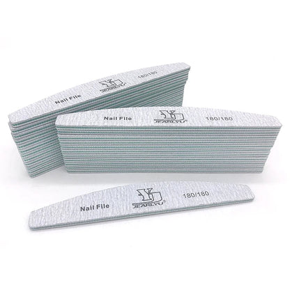 5/25Pcs/Lot Nail File Mix Color 80/100/150/180/240 Grit Professional Sandpaper Cuticle Remover Buffer Files Manicure Tool Set