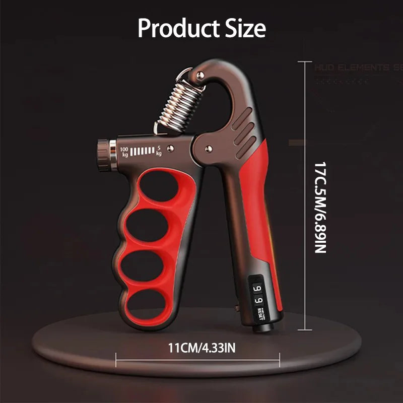 Adjustable Hand Gripper 5-100kg - Grip Strength Trainer for Gym Fitness Muscle Recovery Exercise
