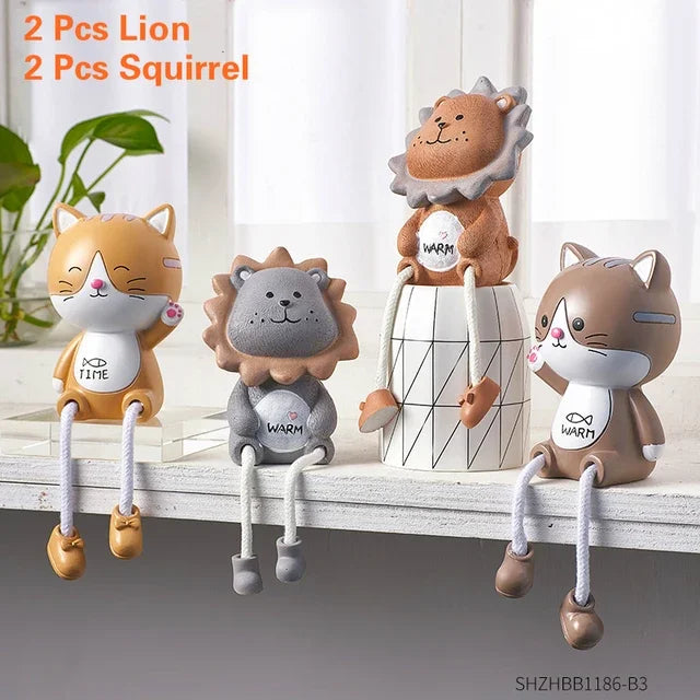 Nordic Cute Resin Hanging Dolls – Sitting Figurine Ornaments
