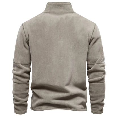 Men’s Thick Fleece Half-Zip Pullover – Warm Winter Sweatshirt - 7 Colours