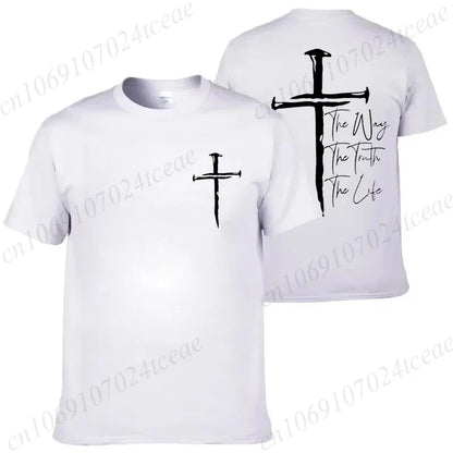 Cross Graphic Tee – Minimal Back Print Shirt