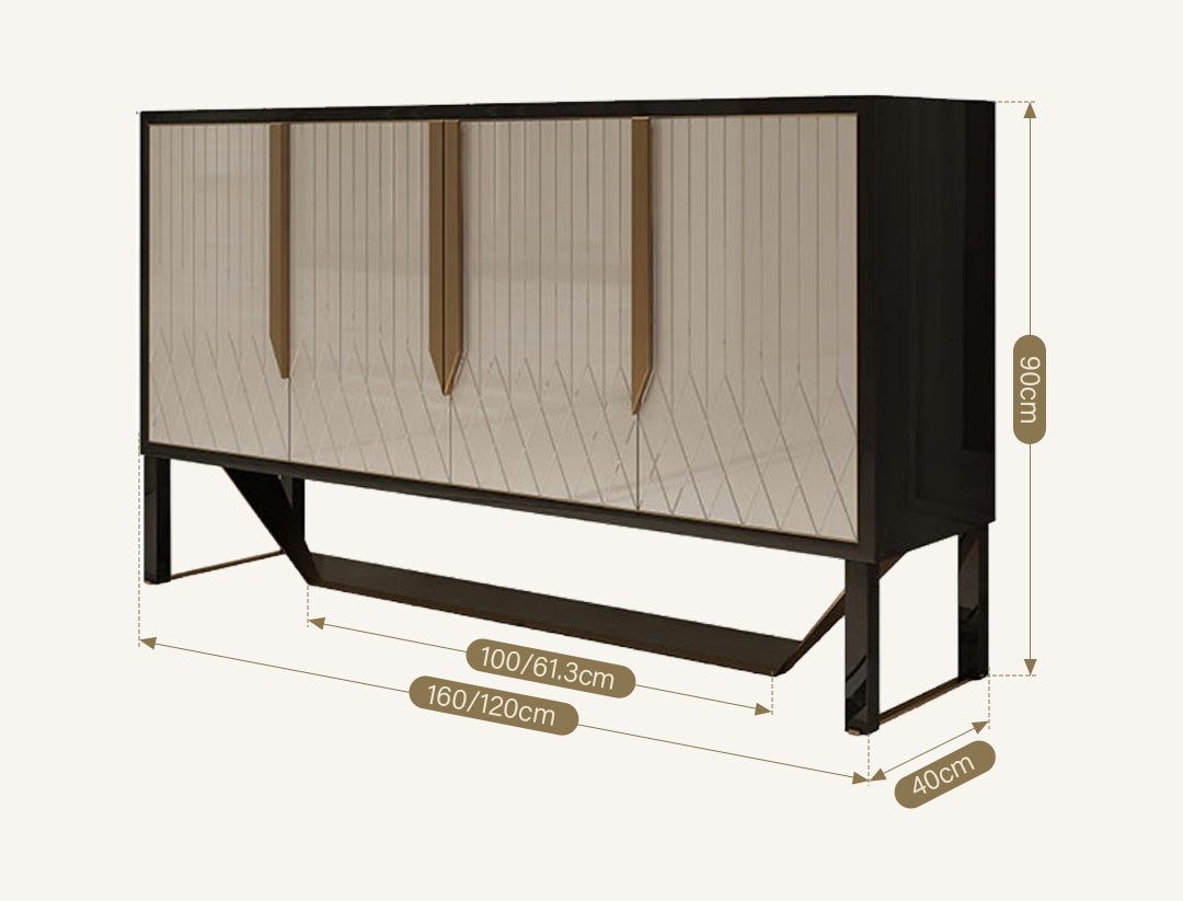 S912 Sideboard, Khaki & Gold