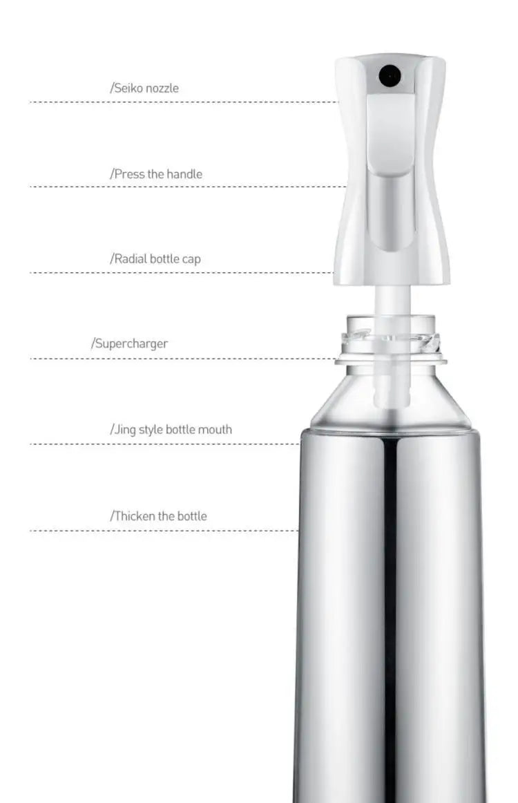 2Pcs High Pressure Spray Bottles Refillable 200ml Bottles Continuous Mist Watering Can Automatic Salon Barber Water Sprayer