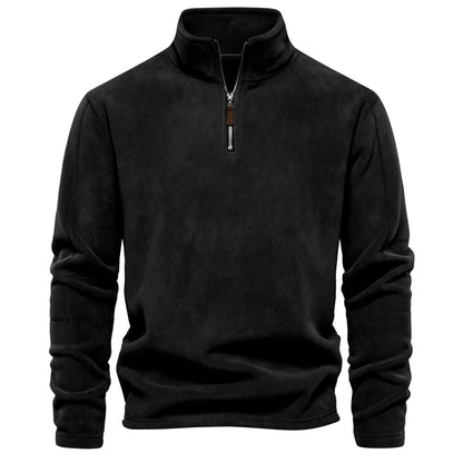 Men’s Thick Fleece Half-Zip Pullover – Warm Winter Sweatshirt - 7 Colours