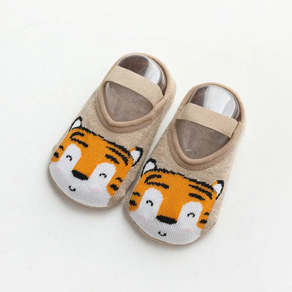 Spring Anti Slip Baby Socks Toddler Kids Floor Socks with Rubber Soles Autumn Newborn Baby Boy Girl Cartoon Cute Ball Warm Socks
