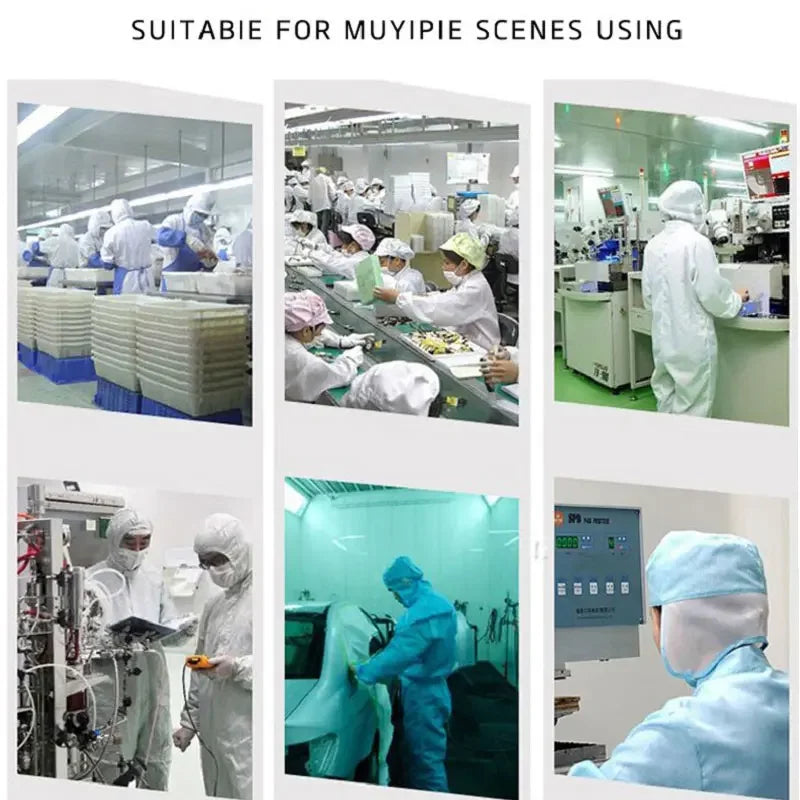 Isolation Split Type Work ClothesUnisex Reusable Anti-Static Safety Clothing With Pockets Dust-Proof Clean Paint Materials