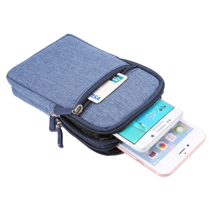 Universal Jeans Leisure Style Leather Case / Waist Bag for Galaxy S9+ & S8+ & Note 8 & S7 Edge / iPhone X  & 7 & 7 Plus & 6 Plus & 6s Plus / Huawei Mate 8, Size:18.0 x 11.0 x 2.5cm
