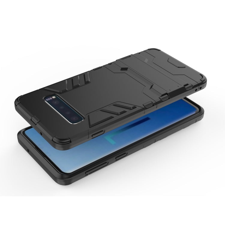 Shockproof PC + TPU Case for Galaxy S10, with Holder, For Samsung Galaxy S10