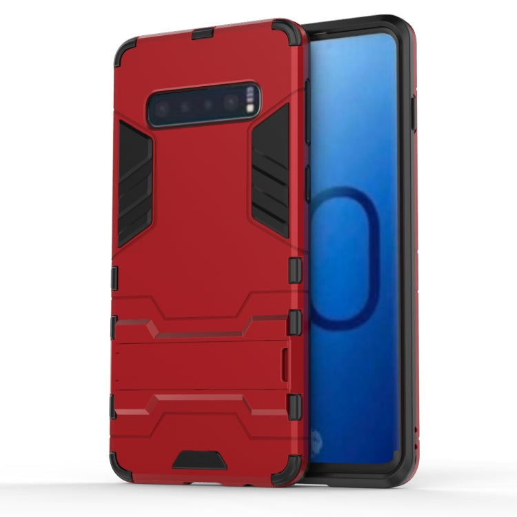 Shockproof PC + TPU Case for Galaxy S10, with Holder, For Samsung Galaxy S10
