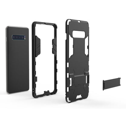 Shockproof PC + TPU Case for Galaxy S10+, with Holder, For Samsung Galaxy S10+