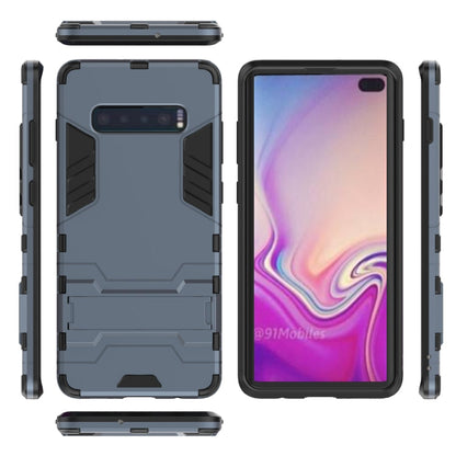 Shockproof PC + TPU Case for Galaxy S10+, with Holder, For Samsung Galaxy S10+