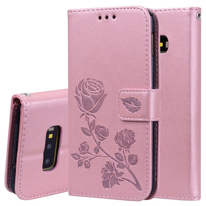 Rose Embossed Horizontal Flip PU Leather Case for Galaxy S10e, with Holder & Card Slots & Wallet, For Samsung Galaxy S10e, Galaxy S10e