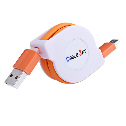 1m 2A 110 Copper Core Wires Retractable USB-C / Type-C to USB Data Sync Charging Cable