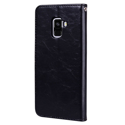 For Galaxy A8 (2018) Business Style Oil Wax Texture Horizontal Flip Leather Case with Holder & Card Slots & Wallet, For Galaxy A8 (2018)