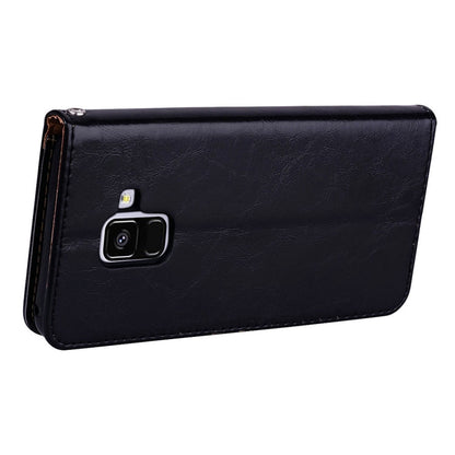 For Galaxy A8 (2018) Business Style Oil Wax Texture Horizontal Flip Leather Case with Holder & Card Slots & Wallet, For Galaxy A8 (2018)