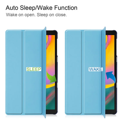 Custer Texture Horizontal Flip PU Leather Case for Galaxy Tab A 10.1 2019 (T515 / T510), with Three-folding Holder & Sleep / Wake-up Function, For Galaxy Tab A 10.1 2019 (T515 / T510)