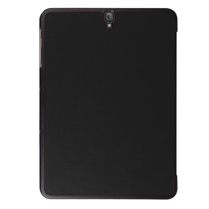 For Galaxy Tab S3 9.7 inch T820 / T825 Custer Texture Horizontal Flip Leather Case with 3-folding Holder, For Galaxy Tab S3 9.7