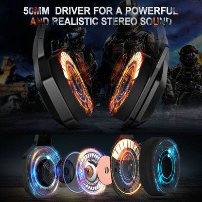 ONIKUMA K10 3.5mm Computer Games Wired Headset with RGB LED Light, K10