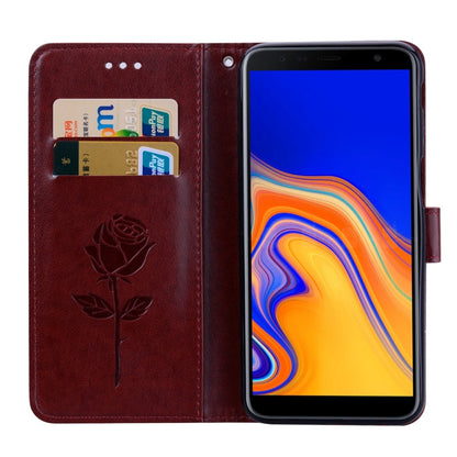 Rose Embossed Horizontal Flip PU Leather Case for Samsung Galaxy J6 Plus, with Holder & Card Slots & Wallet, For Samsung Galaxy J6 Plus