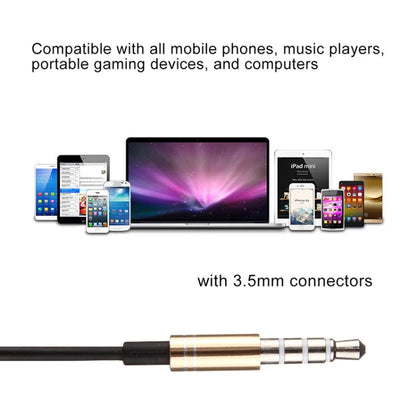 Black Wire Body 3.5mm In-Ear Earphone with Line Control & Mic for iPhone, Galaxy, Huawei, Xiaomi, LG, HTC and Other Smart Phones