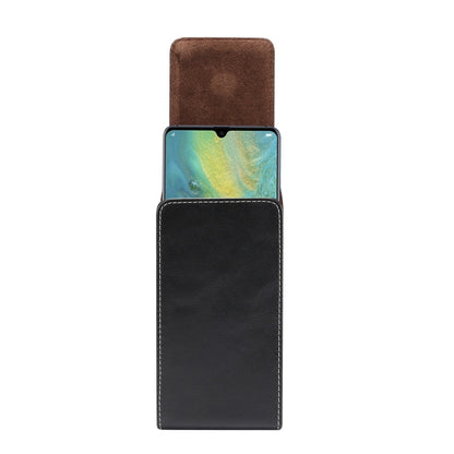 Men Lambskin Texture Multi-functional Universal Mobile Phone Waist Pack Leather Case for 6.3 Inch or Below Smartphones, For 6.3 inch
