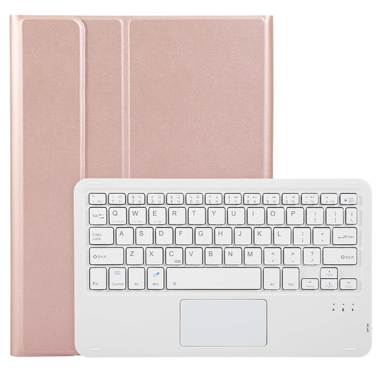 For iPad 11 2025 / 10th Gen 10.9 2022 A10B-A Lambskin Texture Bluetooth Touch Keyboard Leather Tablet Case with Pen Slot, A10B-A