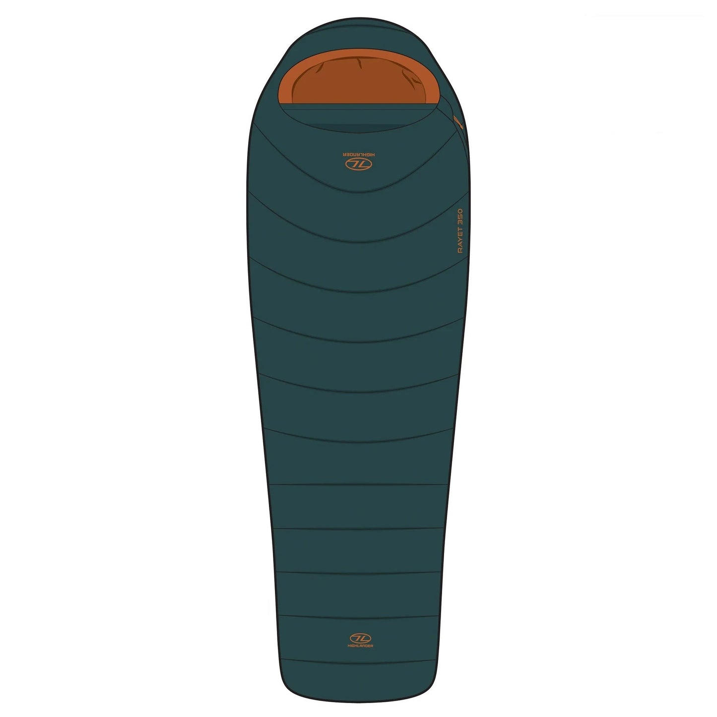 Highlander Rayet 350 Sleeping Bag - Pine Green
