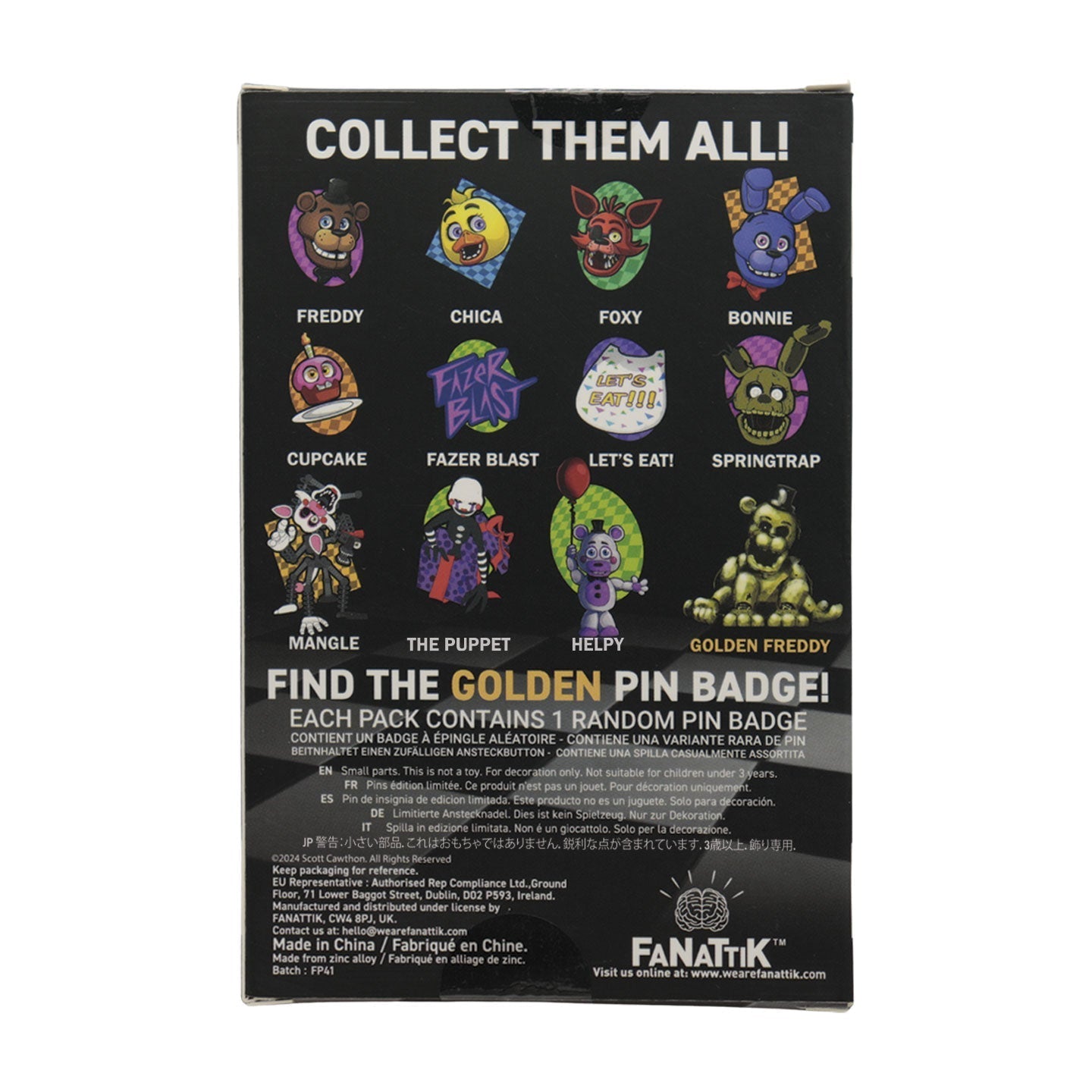 Five Nights at Freddy's Mystery Pin Badge Blind Boxes
