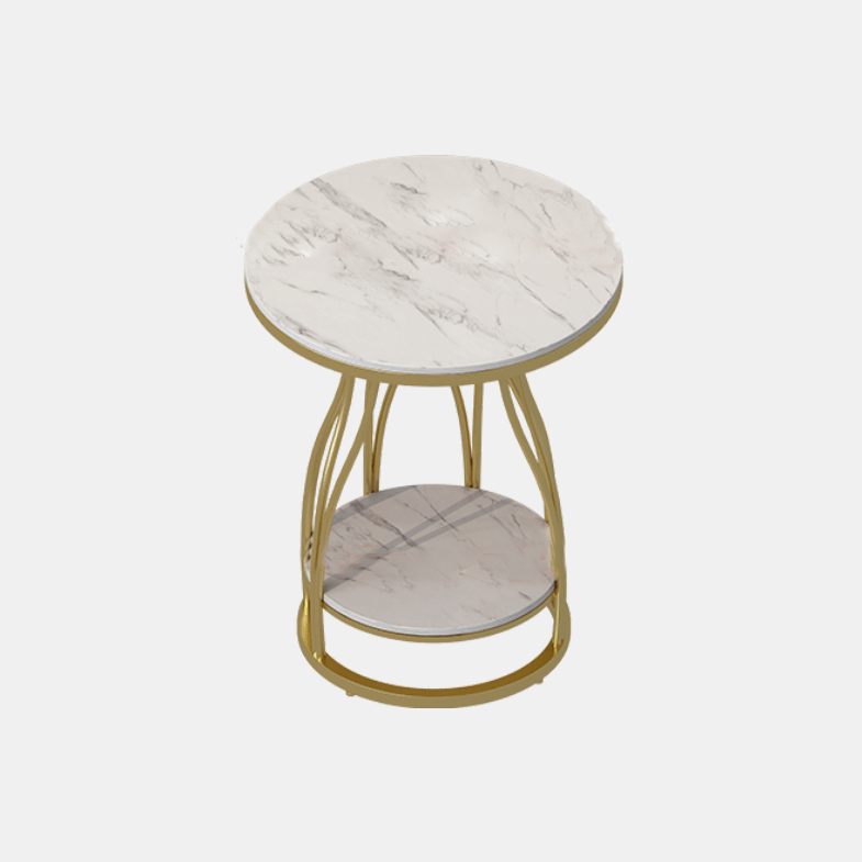 Amos Side Table, Gold Base