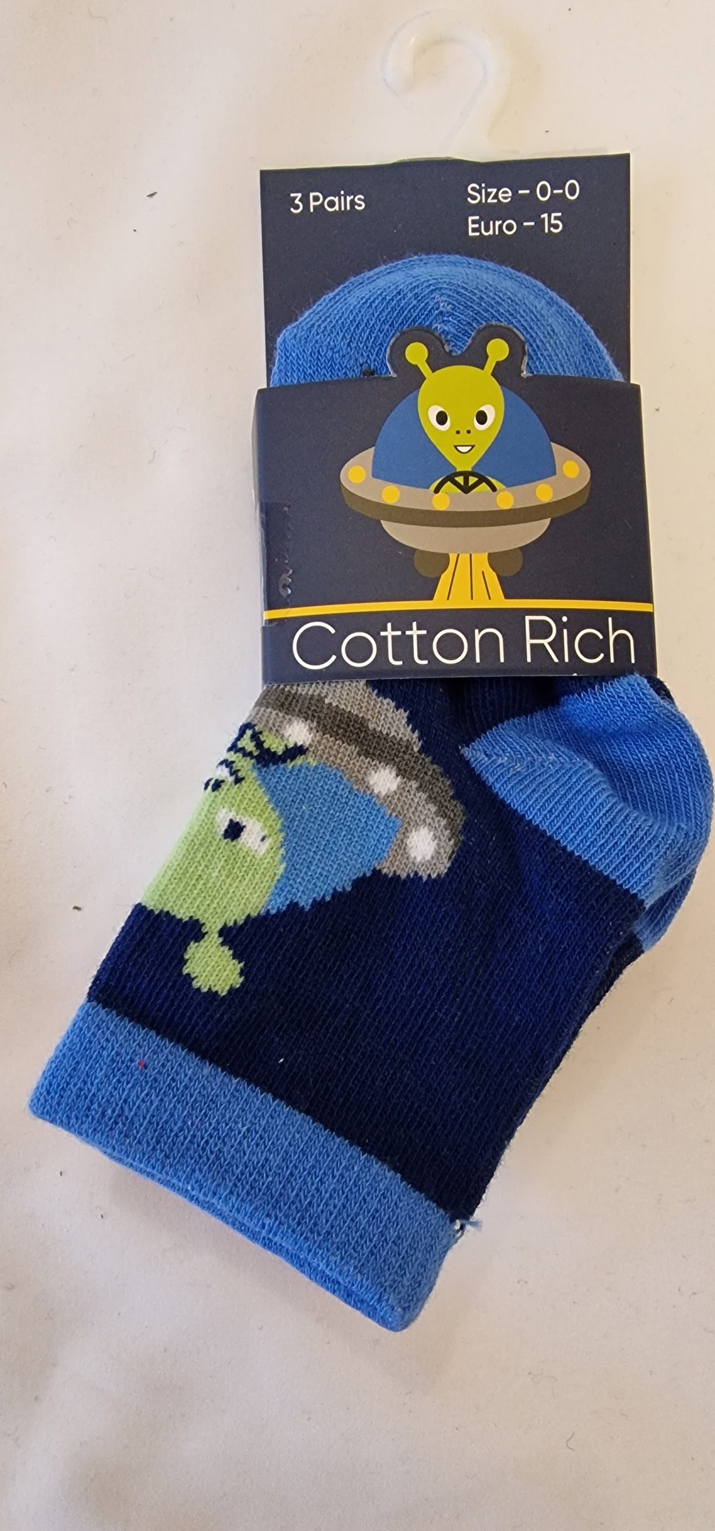 SO27 BABY SOCKS 3PK UK 0 - 5.5
