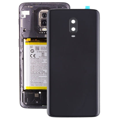 For OnePlus 6T Original Battery Back Cover with Camera Lens Frame, For OnePlus 6T,Original (Frosted Black ), For OnePlus 6T,Original (Jet Black)