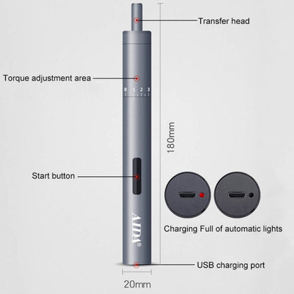 A-012 Rechargeable Lithium Battery Rechargeable Electric Drill Cordless Screwdriver Set with 8 Gear Torsion, Drill Cordless Screwdriver
