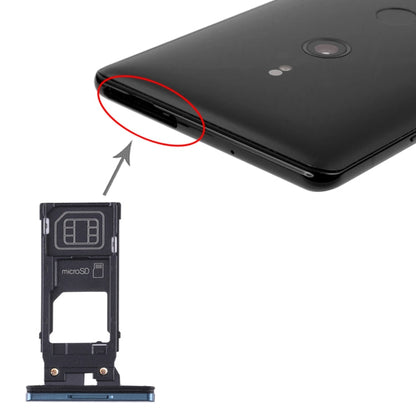 SIM Card Tray + Micro SD Card Tray for Sony Xperia XZ3, For Sony Xperia XZ3 (Purple), For Sony Xperia XZ3
