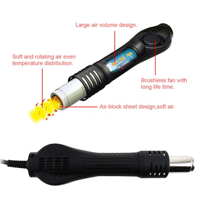 Kaisi K-858D SMD Hot-Air Soldering Station LED Digital Display Support Controllable Temperature for Desoldering + Air Nozzles, EU Plug, K-858D, EU Plug, K-858D, US Plug