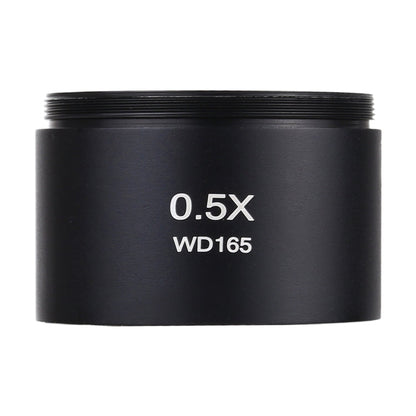 Stereo Microscopes Auxiliary Objective Lens Barlow Lens Magnifier 0.5X WD165, 0.5X WD165