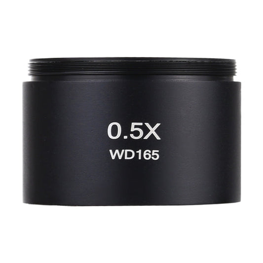Stereo Microscopes Auxiliary Objective Lens Barlow Lens Magnifier 0.5X WD165, 0.5X WD165