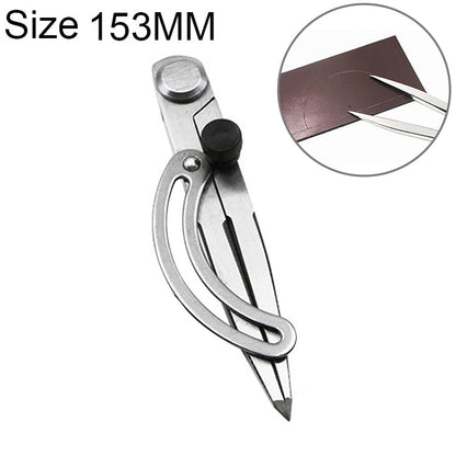 Carbon Steel Head Spacing Gauge Compasses Industrial Leather Side Liner Tool, Length: 153mm, Length: 153mm