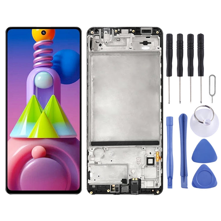 Original LCD Screen and Digitizer Full Assembly With Frame for Samsung Galaxy M51 SM-M515, For Samsung Galaxy M51(Original)