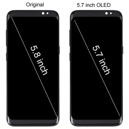 5.7 inch OLED LCD Screen For Samsung Galaxy S8 SM-G950 Digitizer Full Assembly with Frame, For Samsung Galaxy S8
