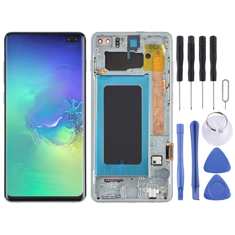 LCD Screen and Digitizer Full Assembly with Frame for Samsung Galaxy S10+, For Samsung Galaxy S10+