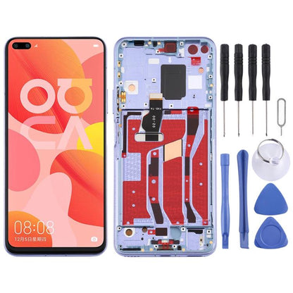 LCD Screen and Digitizer Full Assembly with Frame for Huawei Nova 6 5G, For Huawei Nova 6 5G, For Huawei Nova 6 5G (Dark Blue), For Huawei Nova 6 5G(Purple)