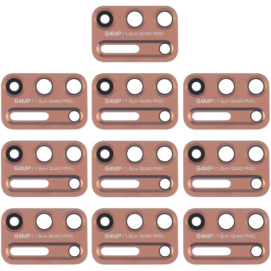 10 PCS Back Camera Lens for Motorola Moto G9 Plus XT2087-1, For Motorola Moto G9 Plus(Gold), For Motorola Moto G9 Plus