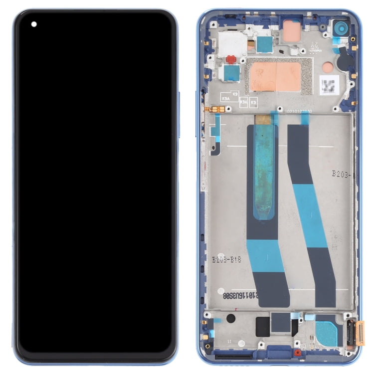 Original LCD Screen and Digitizer Full Assembly With Frame for Xiaomi Mi 11 Lite 4G/11 Lite 5G NE M2101K9AG M2101K9AI, For Xiaomi Mi 11 Lite 4G (Original)