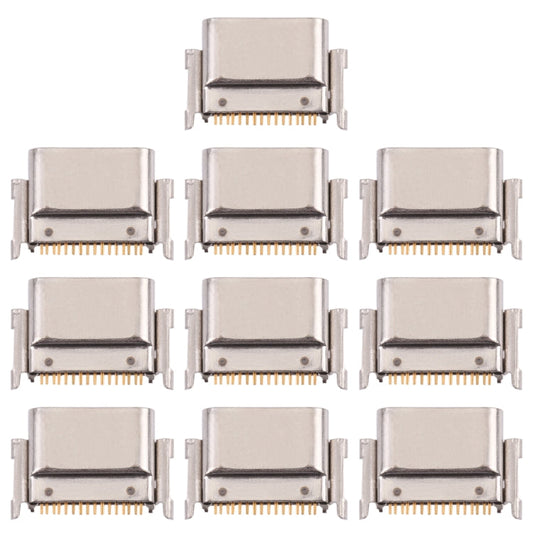 10 PCS Charging Port Connector for LG K50S LMX540HM, LM-X540, LM-X540BMW, LMX540BMW, For LG K50S
