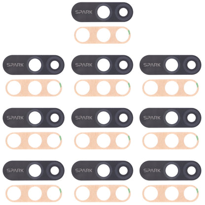 For Tecno Spark 4 Lite KC8S 10pcs Back Camera Lens, For Tecno Spark 4 Lite