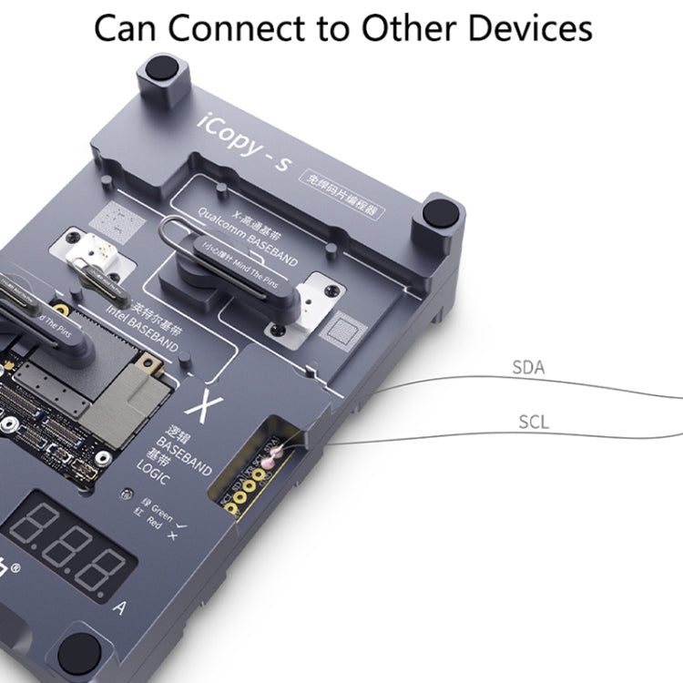 Qianli iCopy-S Double Sided Chip Test Stand 4 in1 Logic Baseband EEPROM Chip Non-removal For iPhone 7 / 7 Plus / 8 / 8 Plus, For iPhone 7 / 7 Plus / 8 / 8 Plus