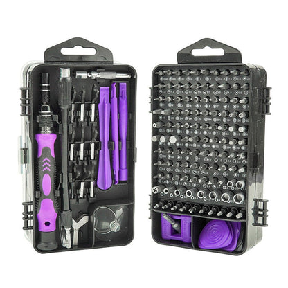 138 in 1 DIY Mobile Phone Disassembly Tool Clock Repair Multi-function Tool Screwdriver Set, 138 in 1 (Yellow), 138 in 1 (Grey), 138 in 1 (Blue), 138 in 1 (Purple), 138 in 1 (Red)