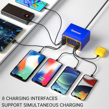 Mechanic icharge 8M QC 3.0 USB Smart Charger Support Fastcharging With LCD, EU Plug, icharge 8M