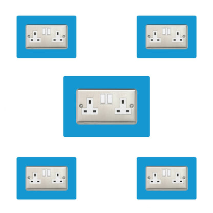 Set of 5 Double Socket Surrounds